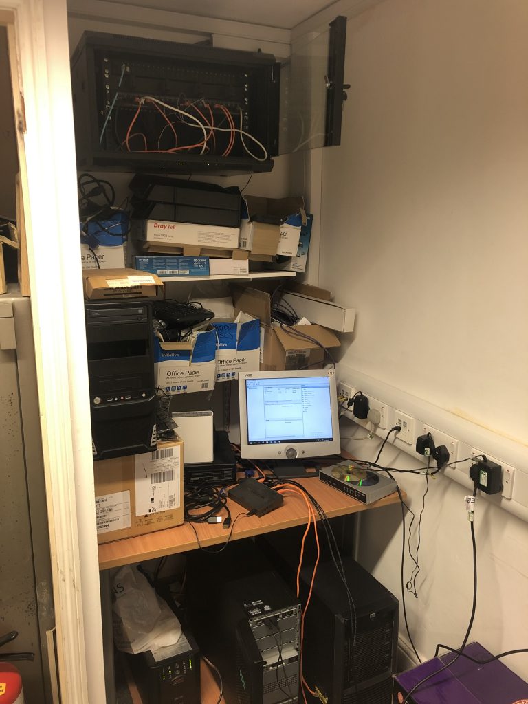 Untidy network cabinet